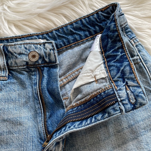 KanCan High Waist Cutoff Denim Shorts Blue XS - Picture 4 of 7